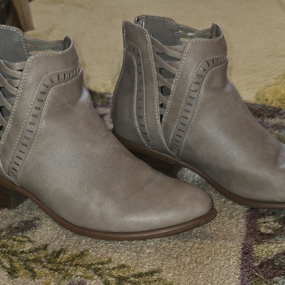 Vince Camuto Taupe Ankle Booties